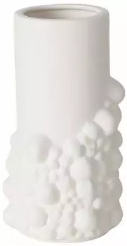 Boltze Bule Vase aus Ton, matt, weiß, 20,3cm (92629)