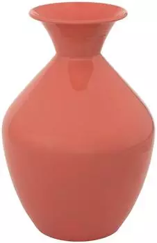 Atmosphera Kian Vase emailliertes Metall, fuchsiarosa, 37cm