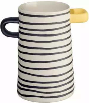 ASA Rayu Vase, Steinzeug, fein gestreift, 17cm (84812130)
