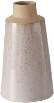 Boltze Catrinia Vase Steingut, beige matt, 16x16x28cm (2026125)