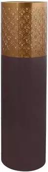 Kayoom Bodenvase Art Deco 1090 zylindrisch, dunkelviolett/gold, Metall, 90cm (GOLDA-DPRP)