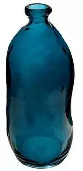 Atmosphera Orage Vase aus Recyclingglas, blau, H35cm (ATM-155686C)