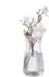 Relaxdays Blumenvase, Glas, rund, transparent, 20x10,5cm