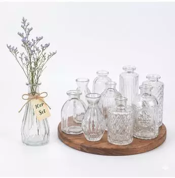 Relaxdays Dekovasen 10er-Set, transparent (10051790_50)