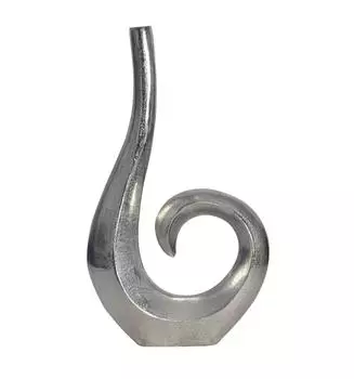 Wohnling Dekovase Spirale 47cm, Aluminium, silber (WL7.199)