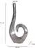 Wohnling Dekovase Spirale 47cm, Aluminium, silber (WL7.199)