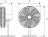 kaiserkraft DC Tischventilator Airos Eco Classic TV silber (303054)