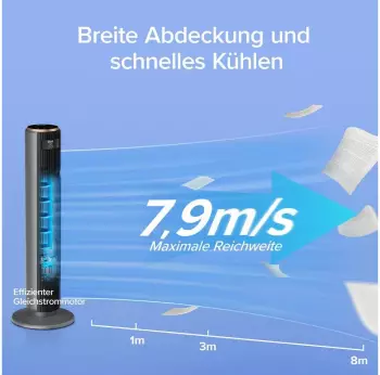 Levoit Turmventilator mit Fernbedienung schwarz (LTF-F362-KEUR) – Vielseitige Funktionen für individuellen Komfort