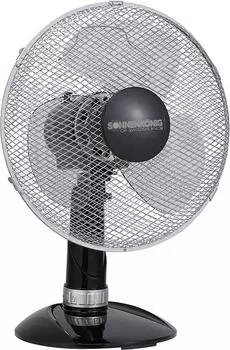 Sonnenkönig Tischventilator mit 3 Ventilationsstufen schwarz