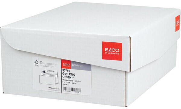 Elco Premium Briefumschläge Ohne Fenster C6/5 229 (B) x 114 (H) mm 500 Stück
