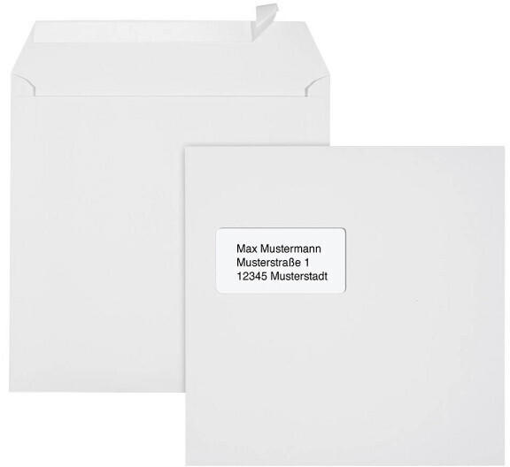 ÖKI Briefumschlag quadratisch mit Fenster weiß 500 Stück (91829)