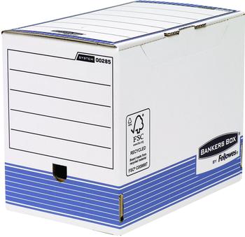 Bankers Box by Fellowes Archivbox System A4 200mm Füllhöhe weiß für Akten 10 Stück