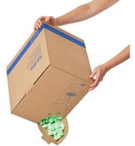 ColomPac Verpackungschips Flo-Box 45 Liter Schaumstoffflocken aus Kunststoff grün