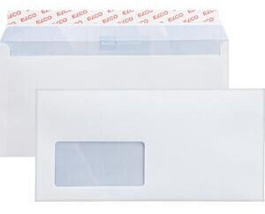 Elco Briefumschläge Office DIN lang+ weiß mit Fenster 50 Stück
