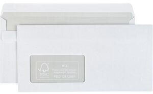 Idena Briefumschläge 10221 DIN lang weiß mit Fenster 1000 Stück
