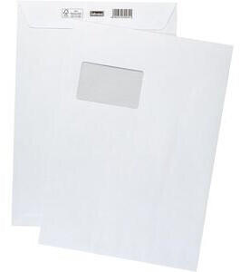 Idena Versandtaschen 10232 C4 weiß mit Fenster 10 Stück