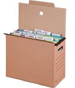 Smartboxpro Archivbox 226100410 A4 158mm Füllhöhe braun für Hängeregister 10 Stück