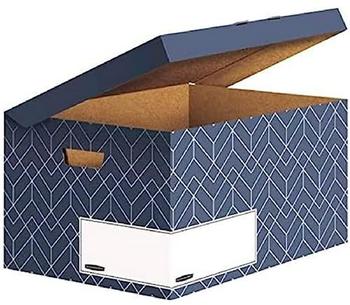 Bankers Box by Fellowes Archivcontainer Decor Series, schieferblau 5 Stück
