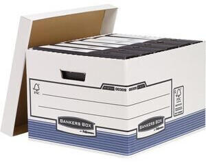 Bankers Box by Fellowes Archivcontainer 0030901 System für Ordner weiß 10 Stück