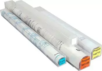 EICHNER Versandh&uuml;lse 9703-00059 eckig bis DIN A0 &Oslash;65mm L&auml;nge 60 - 114,5cm,transparent
