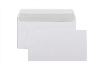 Blanke Briefhüllen GmbH Briefumschläge 125x235mm 80g/qm haftklebend 1000 Stück weiß (2501680)