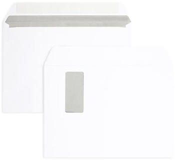 Blanke Briefhüllen GmbH Briefumschläge C4 120g/qm haftklebend Fenster rechts 250 Stück weiß (2501039)