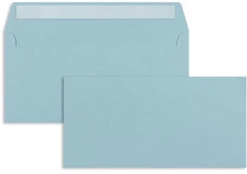 Blanke Briefhüllen GmbH Briefumschläge DIN C6/5 120g/qm haftklebend 100 Stück baby blau (2504378)