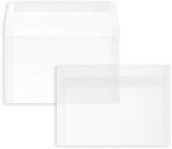 Blanke Briefhüllen GmbH Briefumschläge Offset transparent C6 100g/qm HK 100 Stück weiß (2501094)