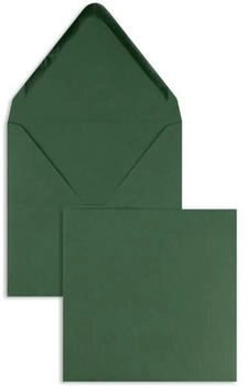 Blanke Briefhüllen GmbH Briefumschläge 120x120mm 120g/qm gummiert 100 Stück tannengrün (2503466)