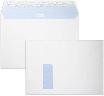 Blanke Briefhüllen GmbH Briefumschläge C4 120g/qm haftklebend Sonderfenster 250 Stück hochweiß (2507210)