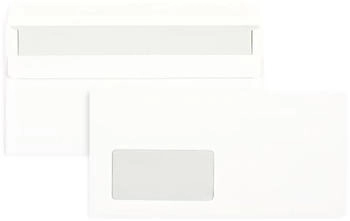 Blanke Briefhüllen GmbH Briefumschläge DIN C6/5 75g/qm selbstklebend Fenster 1000 Stück weiß (250307)
