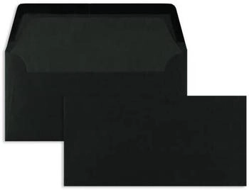 Blanke Briefhüllen GmbH Briefumschläge DINlang 100g/qm gummiert 100 Stück schwarz (2502121)