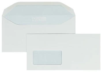 Blanke Briefhüllen GmbH Kuvertierhüllen DIN C6/5 115g/qm gummiert Sonderfenster 1000 Stück weiß (2507082)