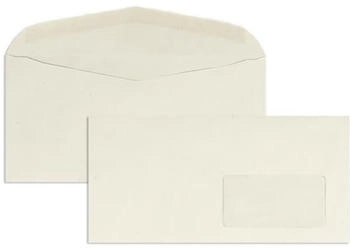 Blanke Briefhüllen GmbH Kuvertierhüllen DIN C6/5 80g/qm RC gummiert Fenster rechts 1000 Stück grau (250323)