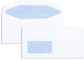 Blanke Briefhüllen GmbH Kuvertierhüllen DIN C6/5 90g/qm gummiert Sonderfenster 1000 Stück weiß (2507078)