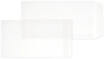 Blanke Briefhüllen GmbH Versandtaschen 156x300mm 110g/qm haftklebend 100 Stück transparent-weiß (2506938)