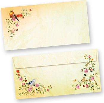 Tatmotive Briefumschläge Toskana Blumen (50 Stück) DIN lang selbstklebend mit Haftklebestreifen