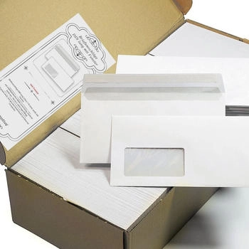 Tatmotive Briefumschläge Premium DIN lang mit Fenster (1000 Stück) mit Haftklebestreifen