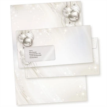 Tatmotive Briefpapier Set Elegance (100 Sets mit Fenster) Weihnachtsbriefpapier