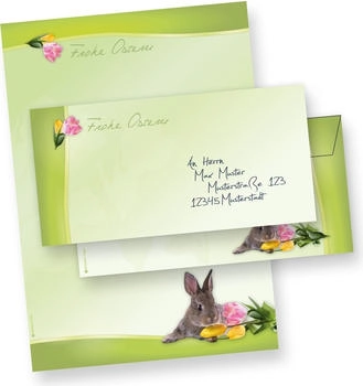 Tatmotive Briefpapier Set Osterhase A4 (100 Sets ohne Fenster)