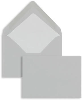 Blanke Briefhüllen GmbH Briefumschläge 125x176mm (DIN B6) 100g/qm gummiert 100 Stück eisgrau (2501285)