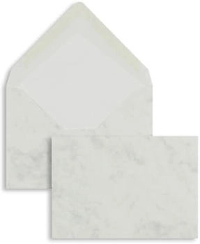 Blanke Briefhüllen GmbH Briefumschläge 125x176mm (DIN B6) 100g/qm gummiert 100 Stück grau marmora (2501282)