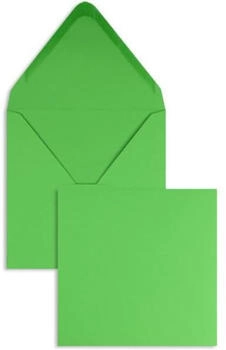Blanke Briefhüllen GmbH Briefumschläge 140x140mm 120g/qm gummiert 100 Stück smaragd (2503700)