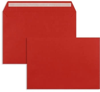 Blanke Briefhüllen GmbH Briefumschläge C4 120g/qm haftklebend 100 Stück intensivrot (250645)