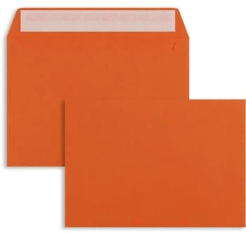 Blanke Briefhüllen GmbH Briefumschläge C4 120g/qm haftklebend 100 Stück orange (250646)