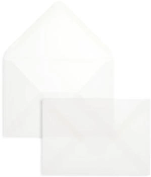 Blanke Briefhüllen GmbH Briefumschläge Offset transparent C6 90g/qm NK 100 Stück weiß (2501024)