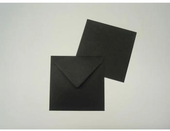 Blanke Briefhüllen GmbH Briefumschläge 125x140mm 100g/qm gummiert 100 Stück schwarz (2507378)
