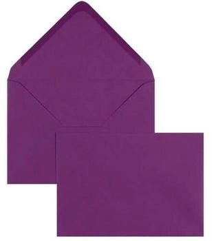 Blanke Briefhüllen GmbH Briefumschläge 125x175mm (DIN B6) 100g/qm gummiert 100 Stück aubergine (2505882)