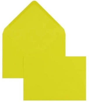 Blanke Briefhüllen GmbH Briefumschläge 125x175mm (DIN B6) 100g/qm gummiert 100 Stück gelb (2505875)