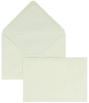 Blanke Briefhüllen GmbH Briefumschläge 125x175mm (DIN B6) 100g/qm gummiert 100 Stück ivory (2505844)